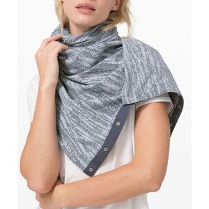 Lululemon Vinyasa Scarf *Rulu Blue Shuttle Jacquard Shade Chambray
